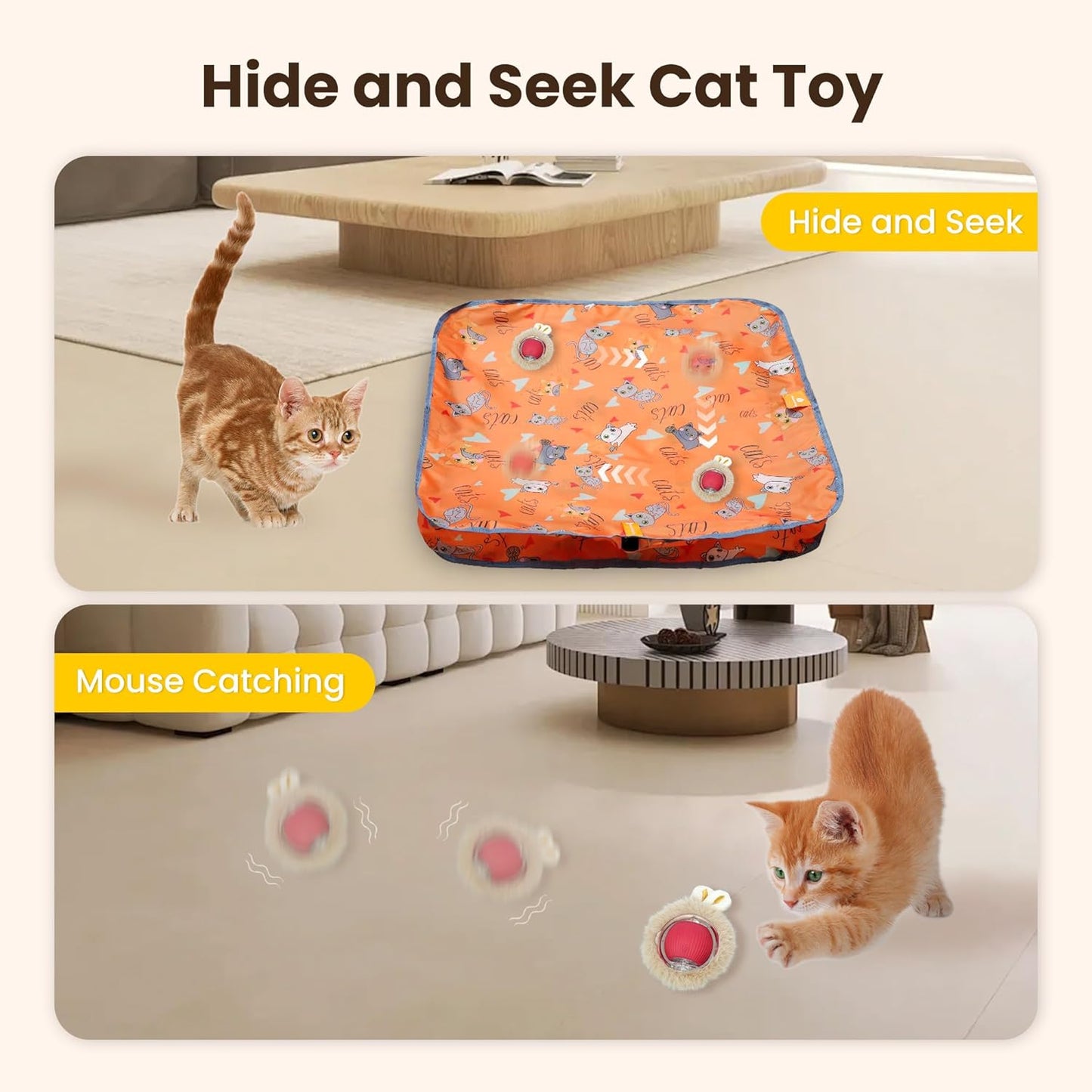 Fast Rolling Moving Cat Ball in Pouch