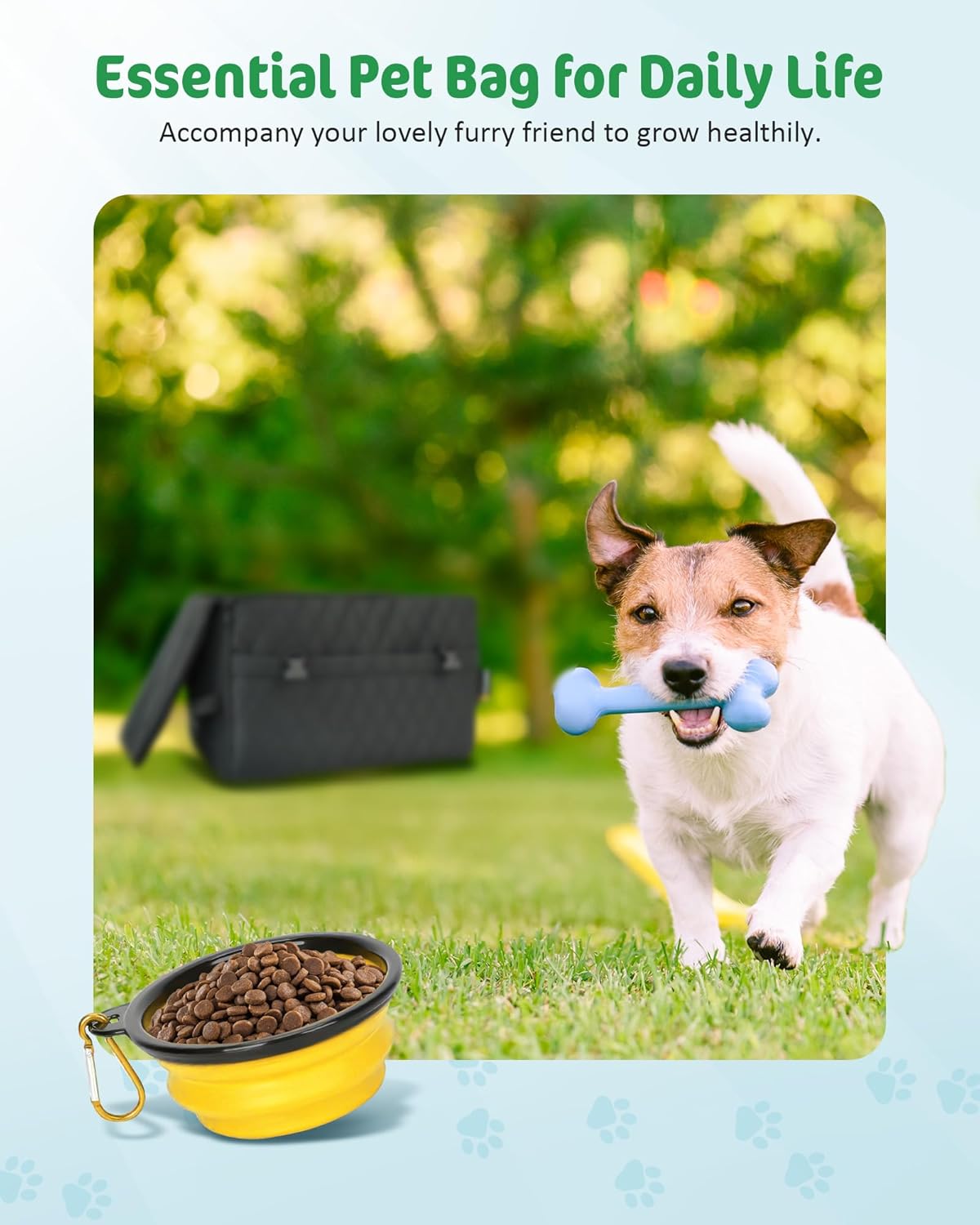 Soft Cat Dog Carrier for Small and Medium Pets with Safety Zippers and Foldable Bowl