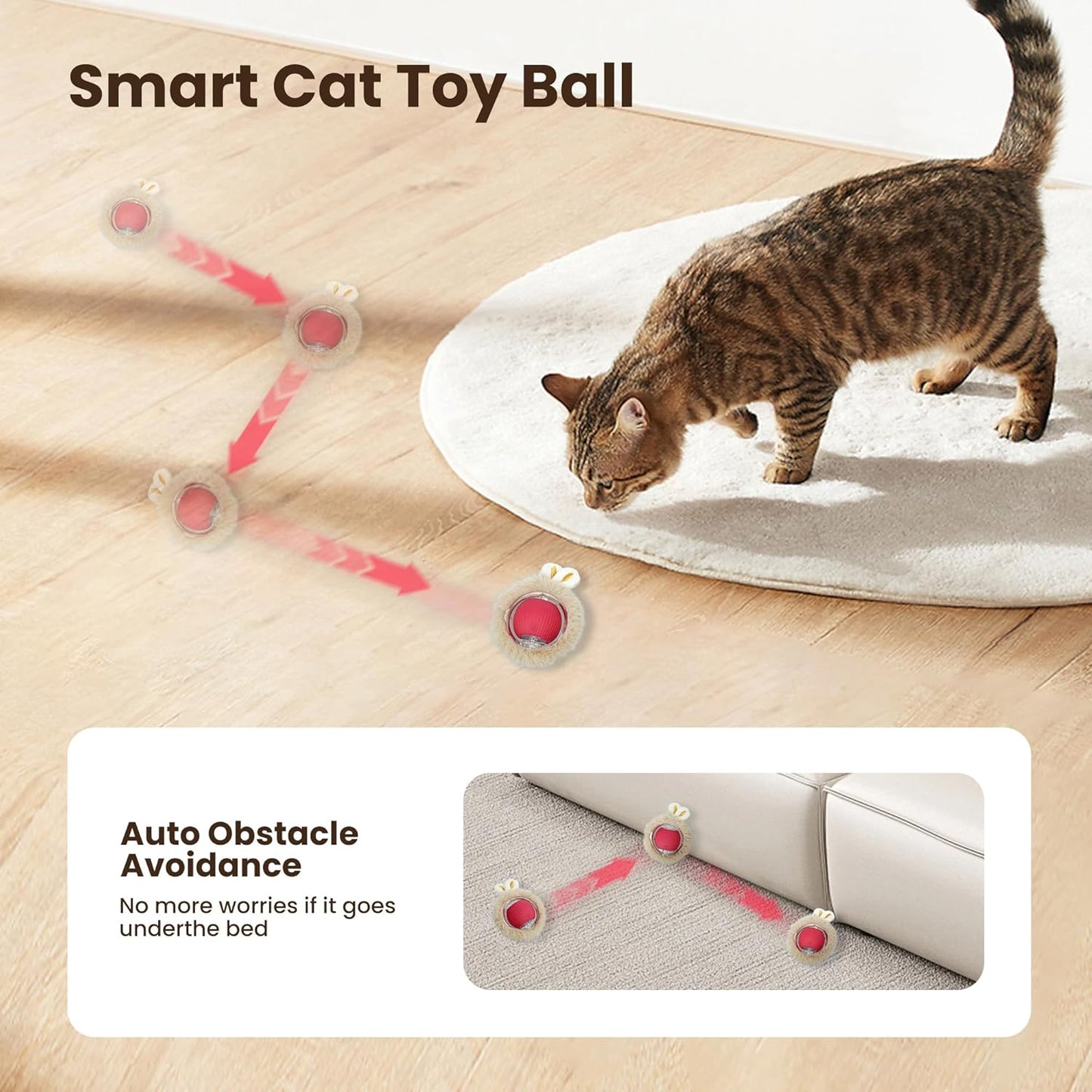 Fast Rolling Moving Cat Ball in Pouch