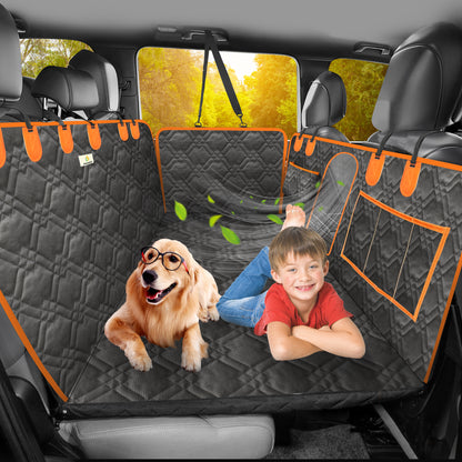 Back Seat Extender for Dogs, Dog Car Seat Cover with Hard Bottom