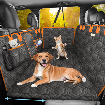 Back Seat Extender for Dogs, Dog Car Seat Cover with Hard Bottom
