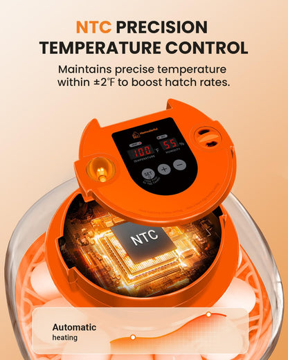 12 Egg Incubator with Automatic Turning & Humidity Control