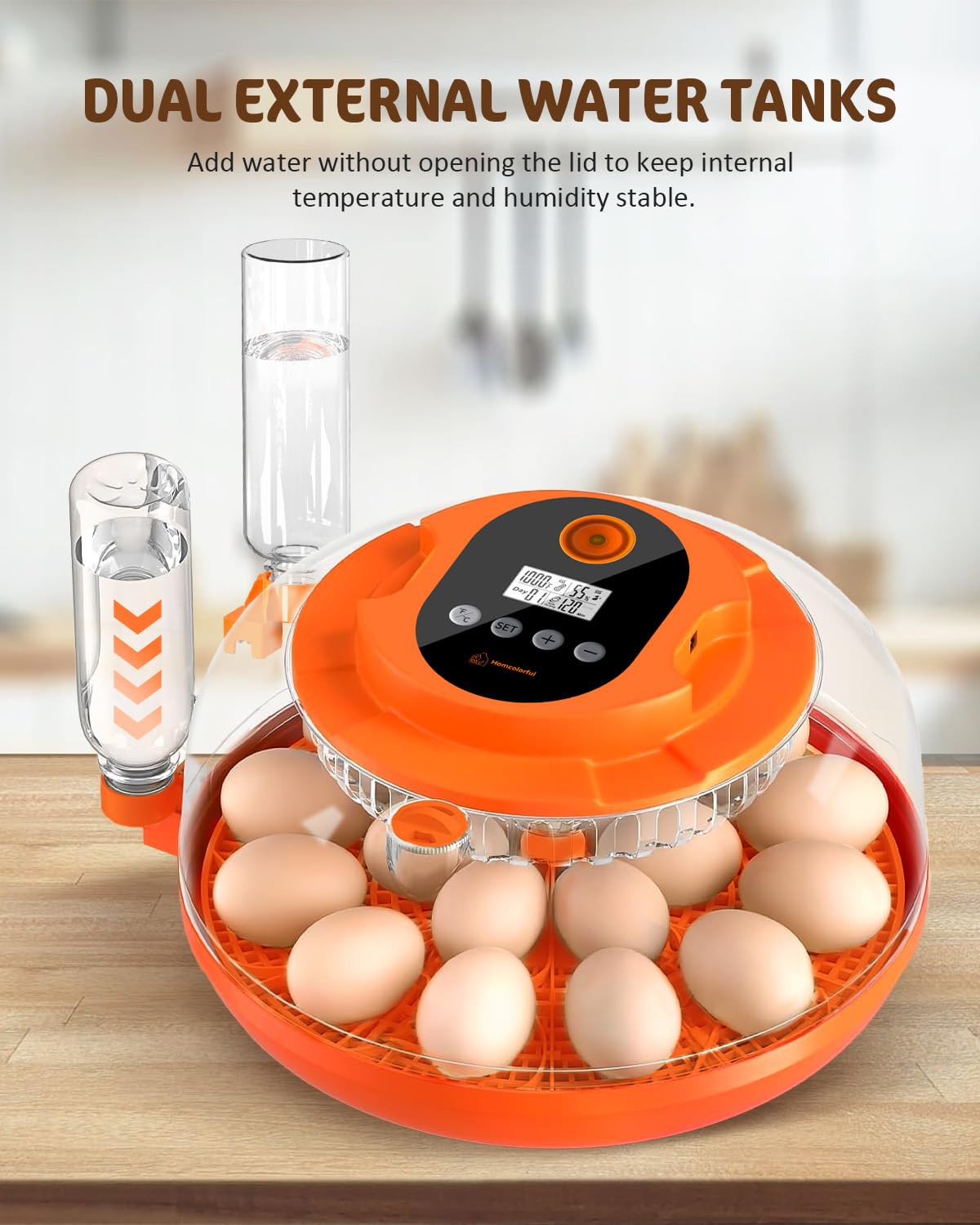 18 Egg Incubator with Automatic Turning & Humidity Control